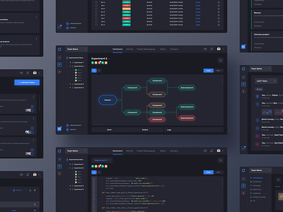 Data Pipeline Dashboard Dark app dashboard data design fireart fireartstudio pipeline ui ux