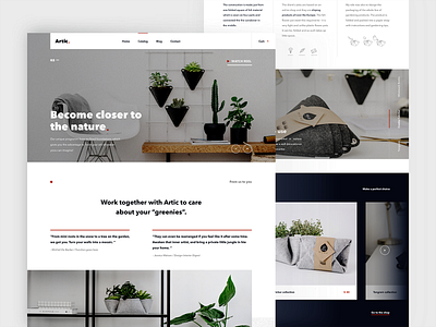 Homepage design for Artic branding design landing marketing minimal portfolio web webdesign website