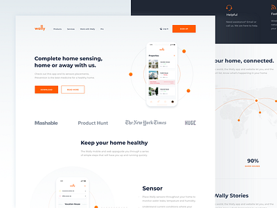 Concept for Wally Landing page app app branding design illustration landing ui web webdesign website