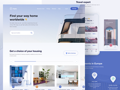 Homepage design for Jogsy