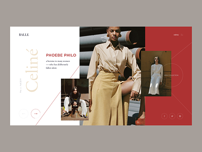 Homepage for Balle design fashion landing minimal ui