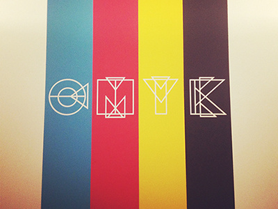 CMYK Wall cmyk color exhibiton gallery logo paint stripes vinyl wall