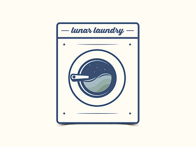 Lunar ballard circle dryer laundromat logo moon northwest seattle washer washington