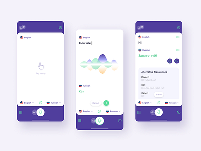 Translator App Concept app concept application translator ui ux