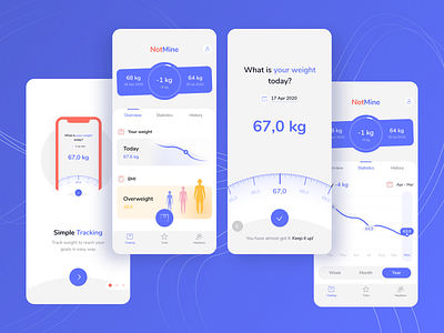 NotMine — Weight Tracking application bmi scales ui ux weight loss weight tracking