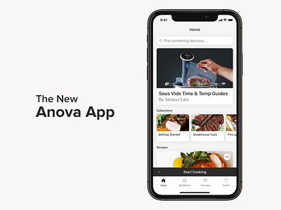 The New Anova App android ios mobile recipe sous vide