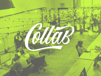 Collab Coworking space branding brush calligraphy coworking custom type design goodtype hand lettering illustration lettering letters logo script trendy type typegang typography