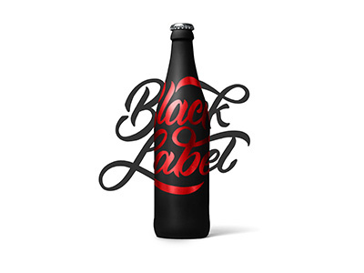 Black Label ad advertising brush design hand lettering lettering logo packaging script type