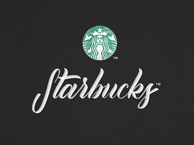 Starbucks ☕️ brand branding brush design hand lettering lettering logo procreate script starbucks