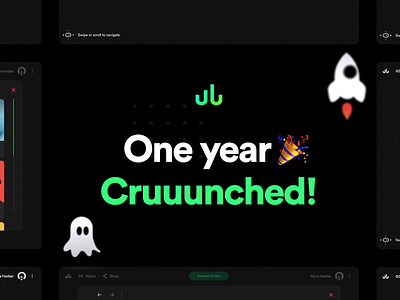 One Year Cruuunched! aftereffects design interaction design invision invisionstudio music app spotify webdesign