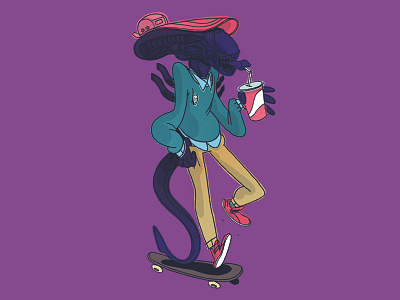 Alien Swag alien characterdesign digitalart illustration xenomorph