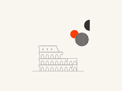 Rome big city cities flat design flat icon illustration rome