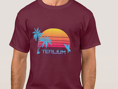 Retro t-shirt 80s beach retro retrowave synthwave tshirt tshirt design vaporwave