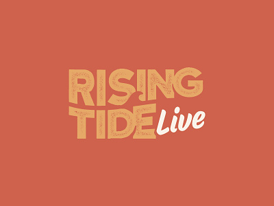 Rising Tide Concept branding design lettering logo type typography vector wave