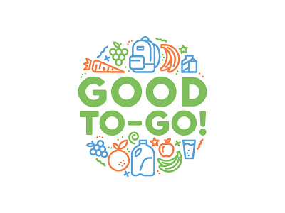 Good To-Go! badge branding charity design food icon illustration logo vector
