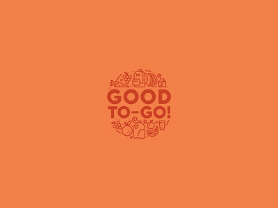 Good To-Go! badge branding charity design food icon illustration logo school type vector