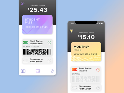 MBTA APP | PAYMENT & MAPS app application design digital graphic design interface interface design layout mobile payment phone ticket train transit travel trip ui user user experience ux