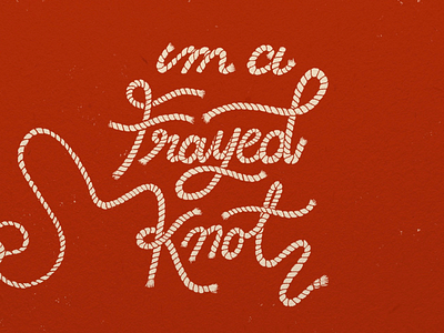 Sunday Punday No. 018 hand lettering illustration knots pun retro rope type typography vintage