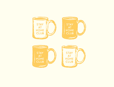 Stay at Home Club badge club coffee cup home illustration lettering mug procreate quarantine retro social distancing type typography vintage