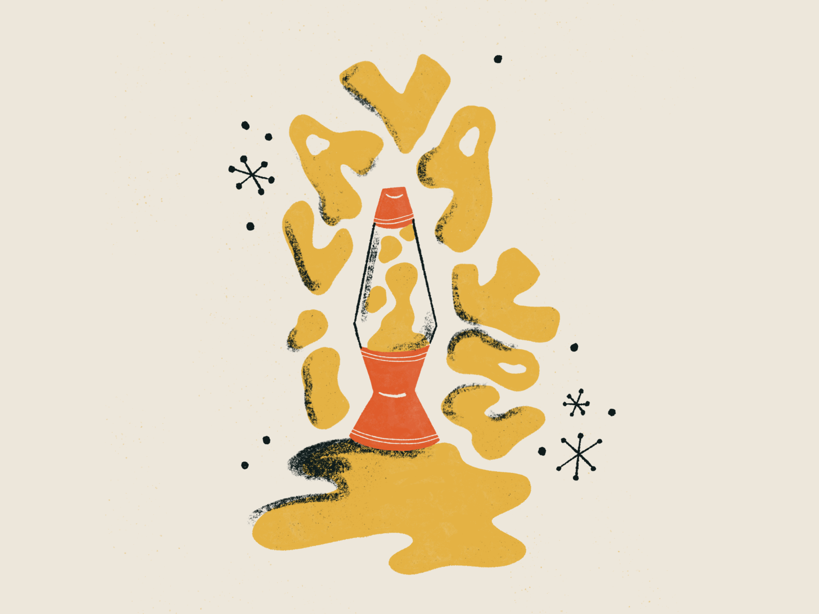 Sunday Punday No. 029 animated gif animation hand lettering illustration lava lava lamp lettering mid century midcentury modern procreate retro texture type typography vintage