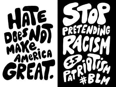 Black Lives Matter Posters black and white black lives matter blm hand lettering illustration justice lettering poster protest protest art protest poster signs type typography