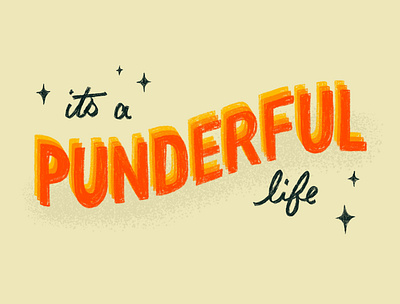 Sunday Punday No. 052 hand lettering illustration lettering procreate pun retro type typography vintage