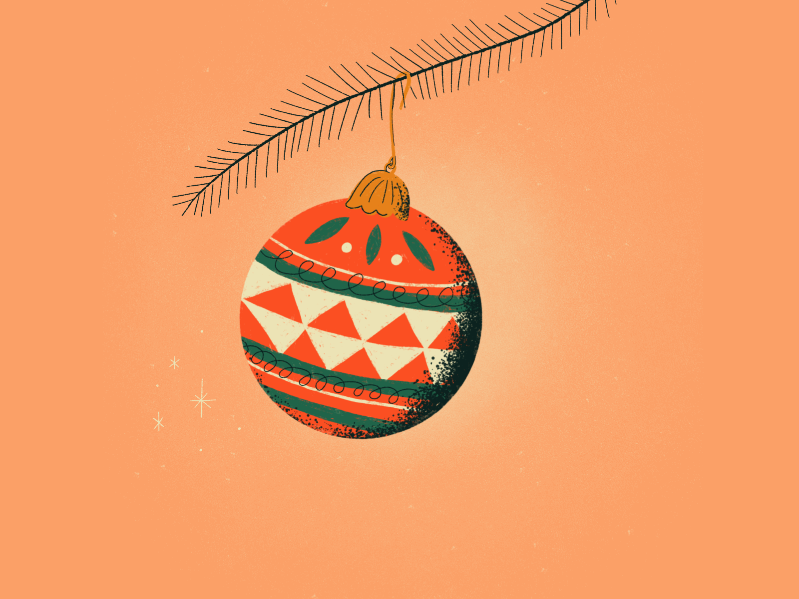 Ornament animation christmas festive holidays illustration ornament procreate retro vintage