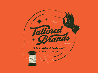 Tailored Brands | Social branding brands custom hand hand lettering illustration lettering needle sewing tailor tailored thread type typography vintage