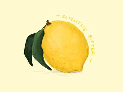 Slightly Bitter bitter citrus fruit illustration ipad ipadpro lemon procreate procreate app sour yellow