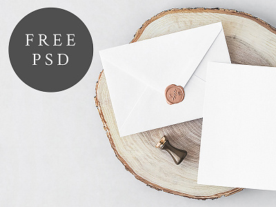 FREE Invitation Card & Envelope branding card download free freebie invitation mock up mockup psd stationery wedding wedding invitation