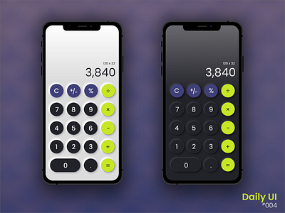 Daily UI Challenge 004 - Calculator