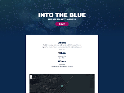 Into the Blue - Landing Page Redesign