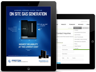 Home Energy Generation ad blue energy gas generation headline home ipad measure proton