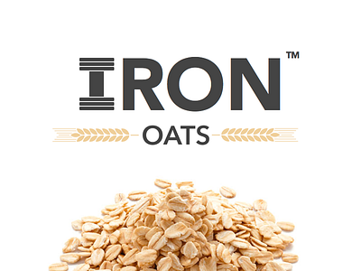 Food Fitness Logo breakfast fitness food iron logo oats