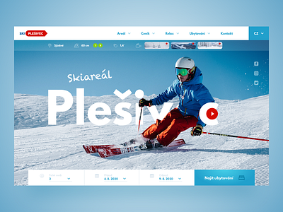 Ski resort — Web design concept 2020 design resort ski skier skiing snow typography ui ux web webdesign website website design winter