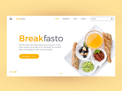 Breakfasto ui app daily dailyui design flat graphic design graphics minimal type typography ui uidesign uidesigner ux web website