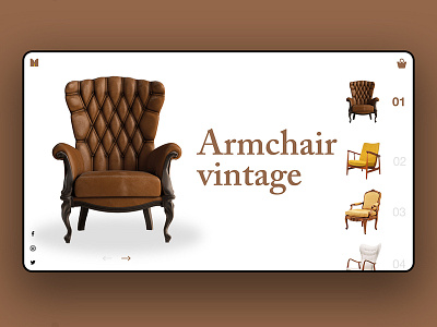 Vintage Armchair UI app branding daily dailyui design graphic design graphics minimal mobile type typography ui uidesign uidesigner ux web website