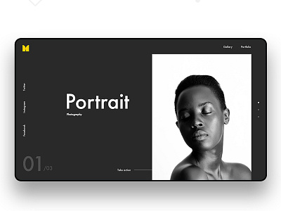 Portfolio website UI