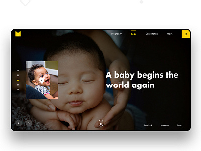 Baby Care UI daily dailyui design flat graphic design graphics icon logo minimal typography ui uidesign uidesigner ux web website