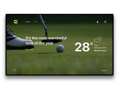 Golf Course UI app daily dailyui design graphic design graphics logo minimal typography ui uidesign uidesigner ux web website