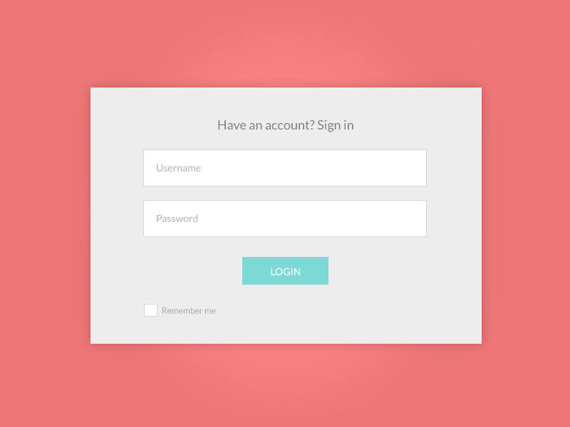 Login Form flat ui login sign in form log in username ux minimal clean interface psd free simple freebie