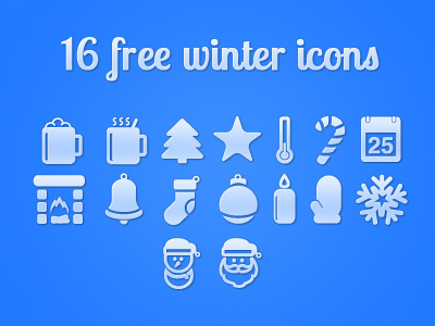 16 free Christmas icons bauble bell calendar candle candy christmas fireplace icon icons mug psd santa snowflake star temperature tree winter