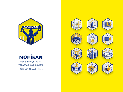 Mohikan (Fenerbahçe Resmi Taraftar Uygulaması) 3d app blender design icon illustration logo ui