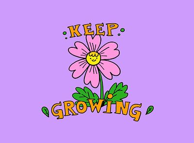 Keep Growing brushes illustration ilustración lovely motivation procreate