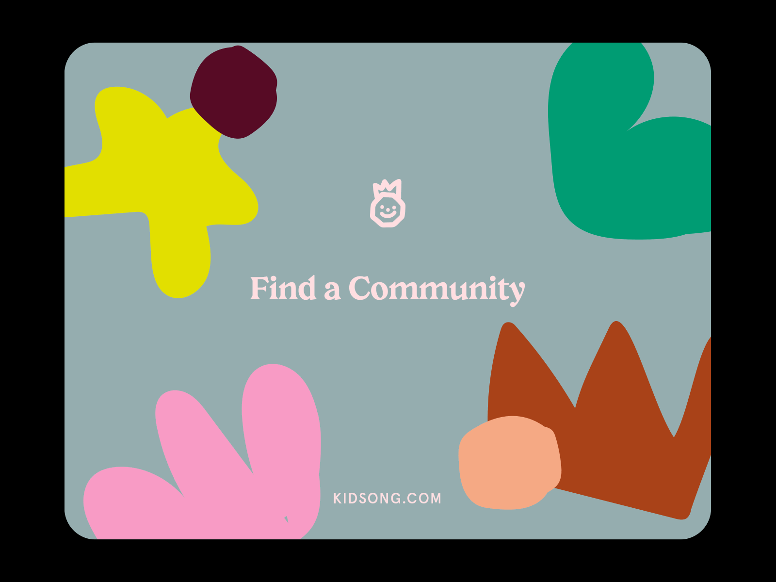 Kidsong – Find a Community / Typo and shape exploration