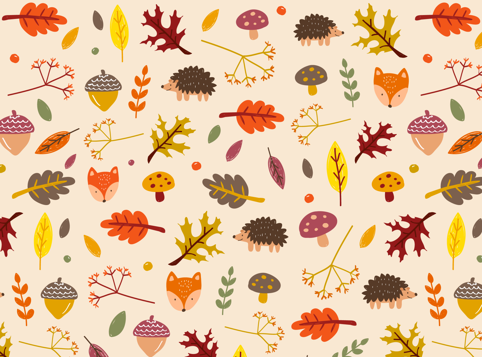 Autumn Pattern by Victoria Valdez on Dribbble