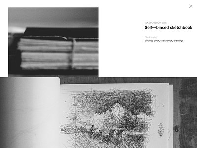 Self—binded sketchbook