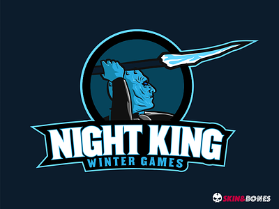 Night King bones brand branding game of thrones games king logo night king snow white walker winter zombies
