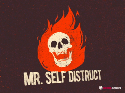 Mr. Self Distruct animation bones fire flames music skull