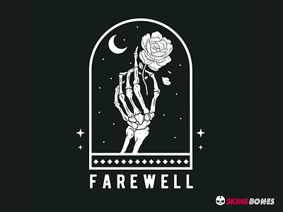 Farewell bones dead farewell flowers hands moon nature peony stars